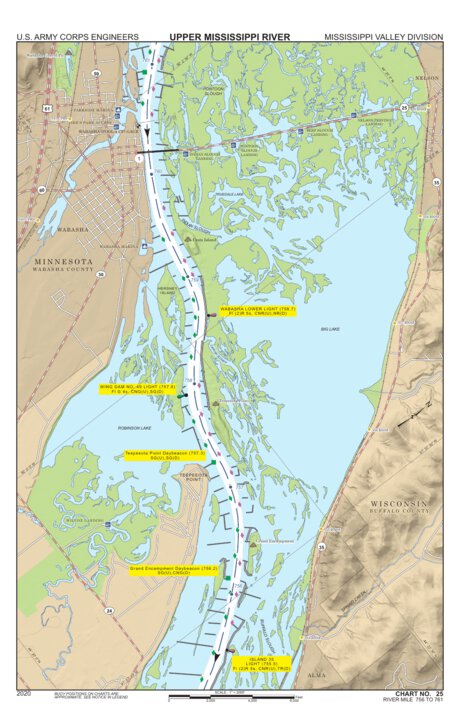 Chart 25 - Upper Mississippi River Miles 761-756 Preview 1