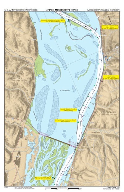 Chart 45 - Upper Mississippi River Miles 653-647 Preview 1