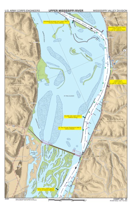 Chart 45 - Upper Mississippi River Miles 653-647 Preview 1