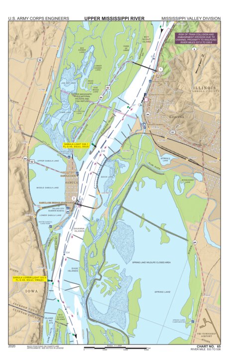 Chart 65 - Upper Mississippi River Miles 538-533 Preview 1