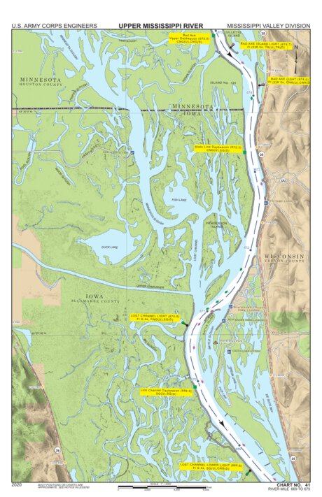 Chart 41 - Upper Mississippi River Miles 675-669 Preview 1