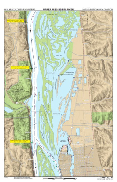 Chart 47 - Upper Mississippi River Miles 641-636 Preview 1