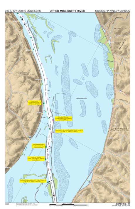 Chart 44 - Upper Mississippi River Miles 658-653 Preview 1
