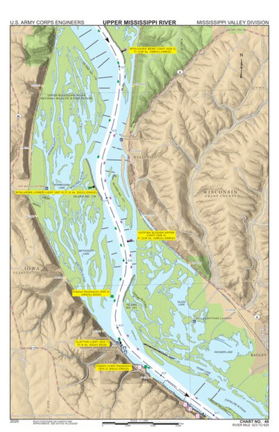 Chart 49 - Upper Mississippi River Miles 629-623 Preview 1