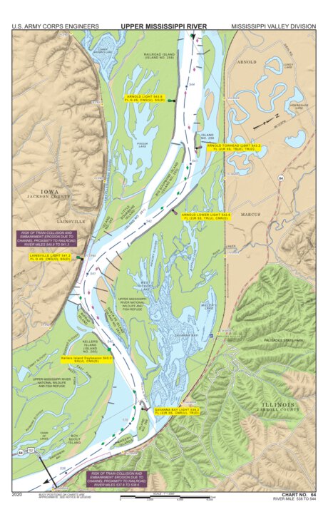 Chart 64 - Upper Mississippi River Miles 544-538 Preview 1