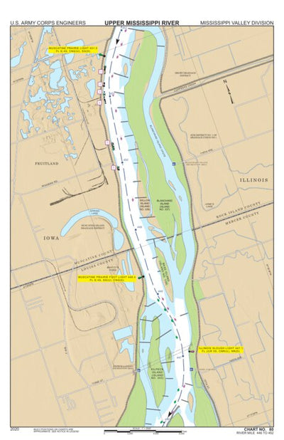 Chart 80 - Upper Mississippi River Miles 452-446 Preview 1