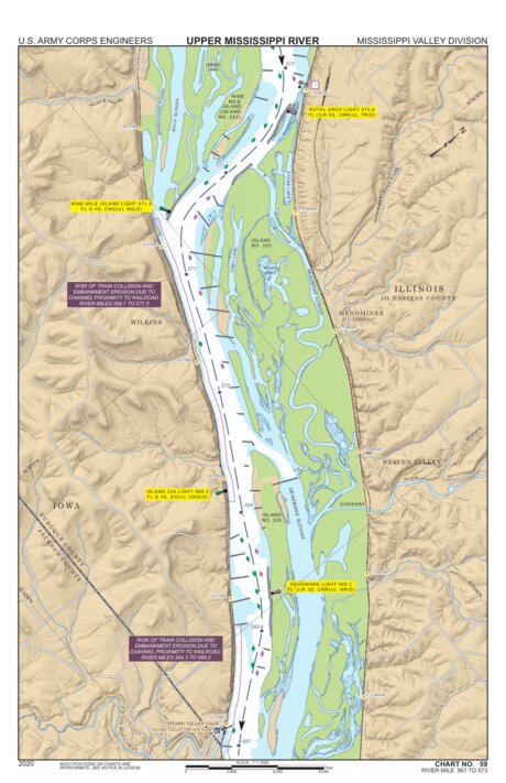 Chart 59 - Upper Mississippi River Miles 573-567 Preview 1