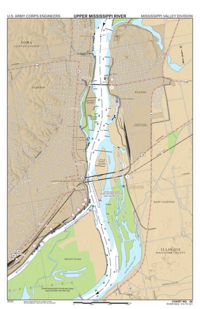 Chart 68 - Upper Mississippi River Miles 521-516 Preview 1