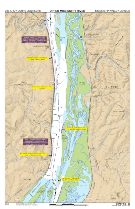 Chart 60 - Upper Mississippi River Miles 567-562 Preview 1