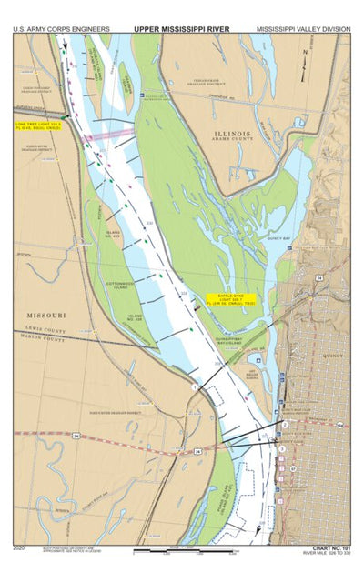 Chart 101 - Upper Mississippi River Miles 332-326 Preview 1