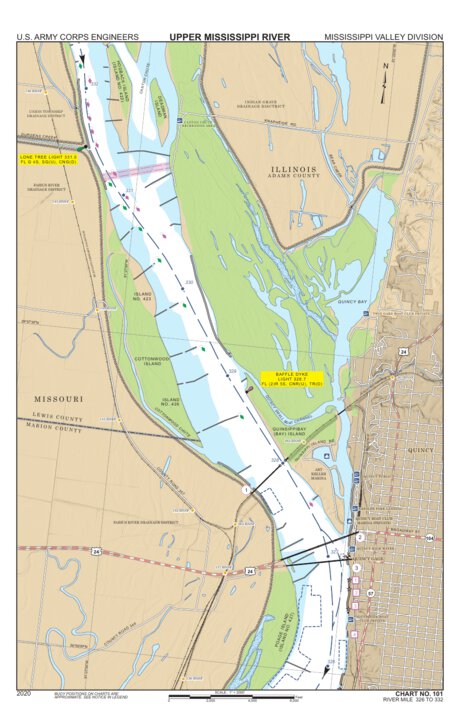 Chart 101 - Upper Mississippi River Miles 332-326 Preview 1