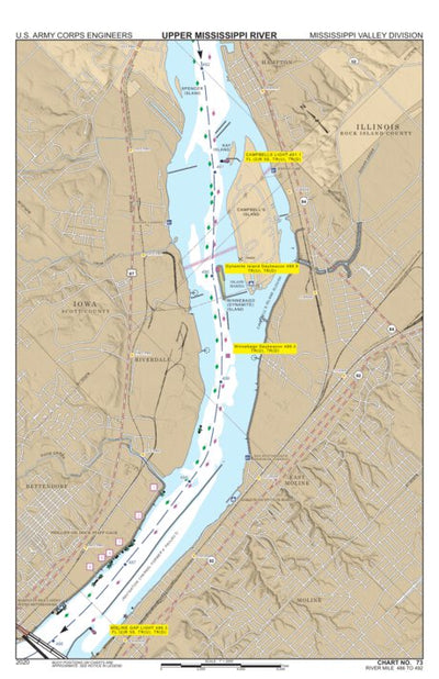 Chart 73 - Upper Mississippi River Miles 492-486 Preview 1