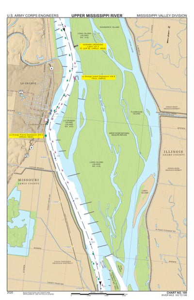 Chart 100 - Upper Mississippi River Miles 338-332 Preview 1