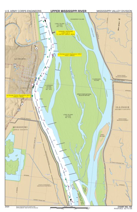 Chart 100 - Upper Mississippi River Miles 338-332 Preview 1