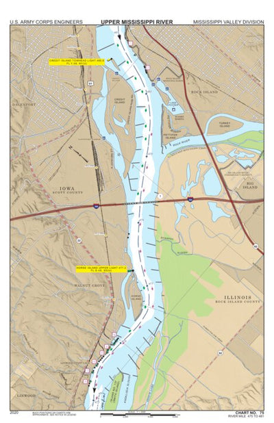 Chart 75 - Upper Mississippi River Miles 481-475 Preview 1