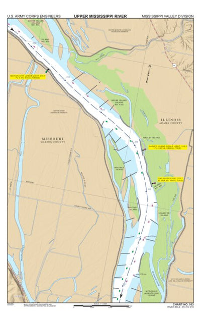 Chart 103 - Upper Mississippi River Miles 319-313 Preview 1