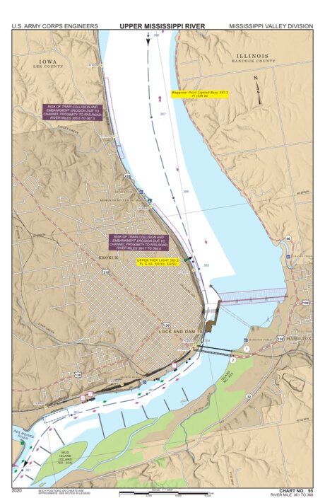 Chart 95 - Upper Mississippi River Miles 368-361 Preview 1