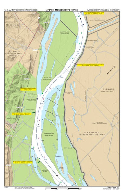 Chart 107 - Upper Mississippi River Miles 297-290 Preview 1