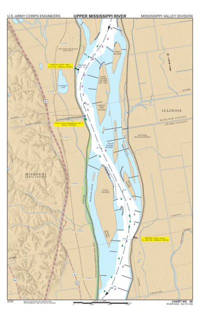 Chart 98 - Upper Mississippi River Miles 349-344 Preview 1