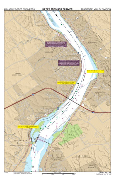 Chart 72 - Upper Mississippi River Miles 499-493 Preview 1