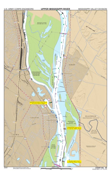 Chart 69 - Upper Mississippi River Miles 515-511 Preview 1