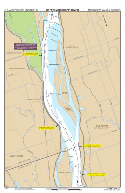 Chart 97 - Upper Mississippi River Miles 355-350 Preview 1