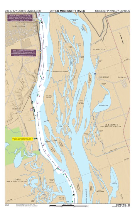 Chart 89 - Upper Mississippi River Miles 402-397 Preview 1
