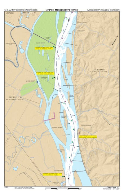 Chart 117 - Upper Mississippi River Miles 237-231 Preview 1