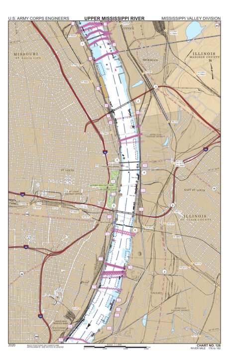 Chart 126 - Upper Mississippi River Miles 182-176 Preview 1
