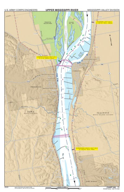 Chart 71 - Upper Mississippi River Miles 504-499 Preview 1
