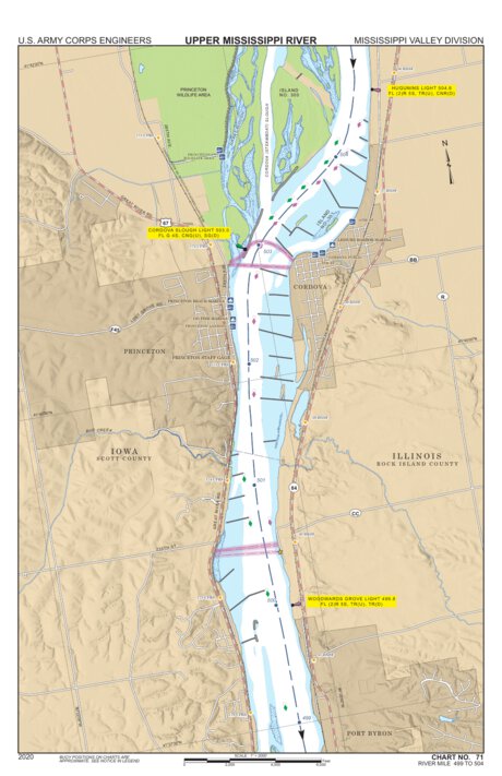 Chart 71 - Upper Mississippi River Miles 504-499 Preview 1