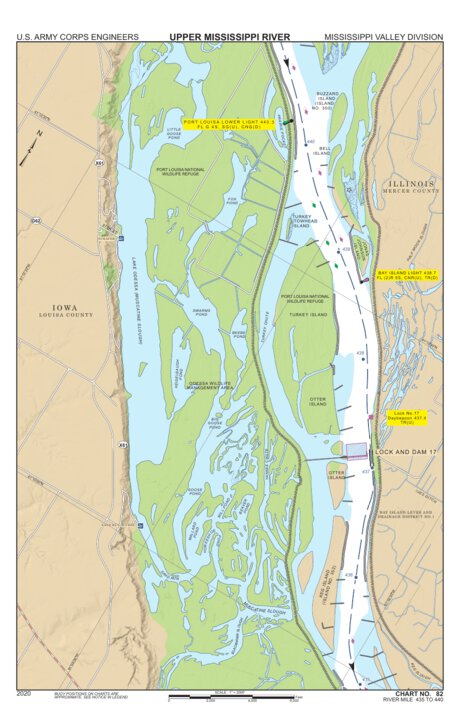 Chart 82 - Upper Mississippi River Miles 440-435 Preview 1