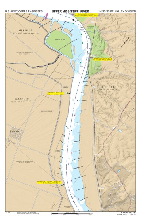 Chart 137 - Upper Mississippi River Miles 117-111 Preview 1