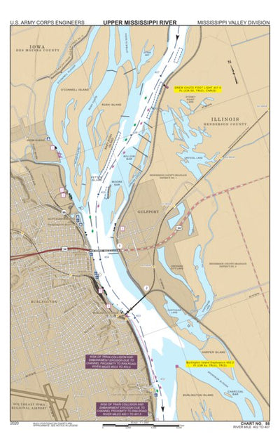 Chart 88 - Upper Mississippi River Miles 407-402 Preview 1