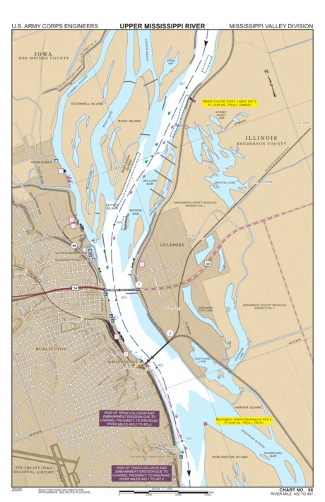 Chart 88 - Upper Mississippi River Miles 407-402 Preview 1