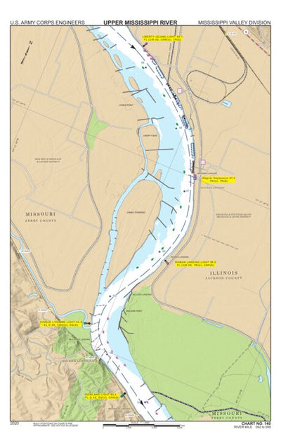Chart 140 - Upper Mississippi River Miles 099-092 Preview 1