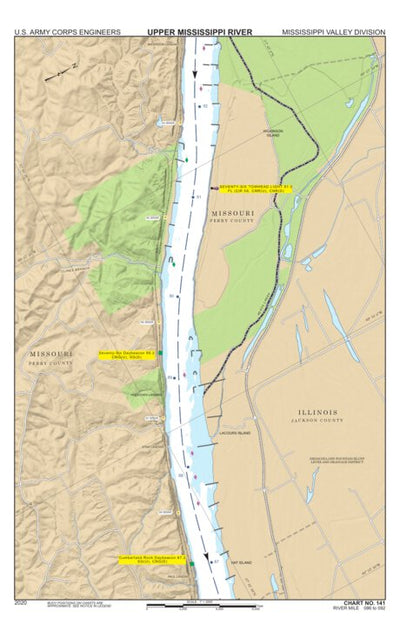 Chart 141 - Upper Mississippi River Miles 092-086 Preview 1