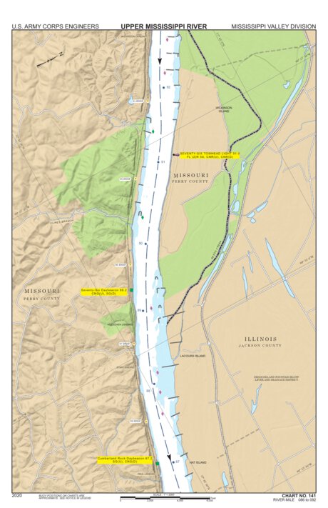 Chart 141 - Upper Mississippi River Miles 092-086 Preview 1