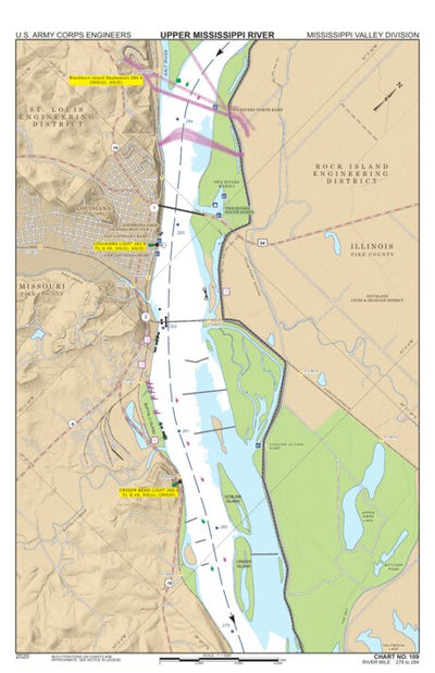 Chart 109 - Upper Mississippi River Miles 284-278 Preview 1