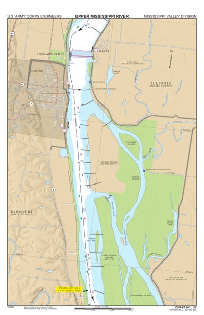 Chart 99 - Upper Mississippi River Miles 344-339 Preview 1
