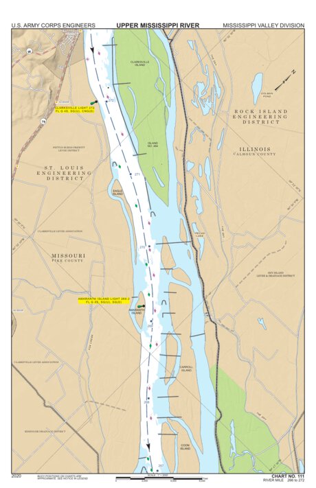 Chart 111 - Upper Mississippi River Miles 272-266 Preview 1