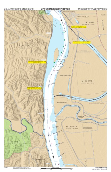 Chart 143 - Upper Mississippi River Miles 079-073 Preview 1