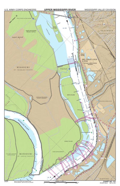 Chart 123 - Upper Mississippi River Miles 202-196 Preview 1