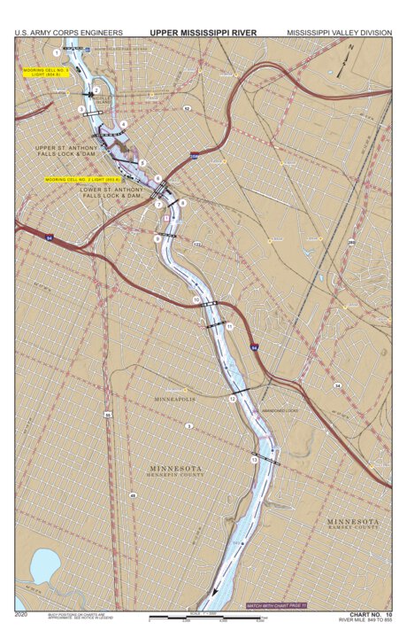 Chart 10 - Upper Mississippi River Miles 855-849 Preview 1
