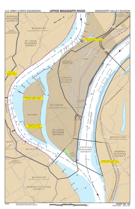 Chart 154 - Upper Mississippi River Miles 007-000 Preview 1