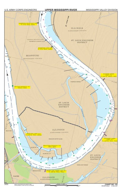 Chart 152 - Upper Mississippi River Miles 021-012 Preview 1