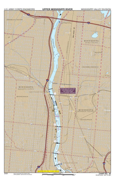 Chart 9 - Upper Mississippi River Miles 860-855 Preview 1