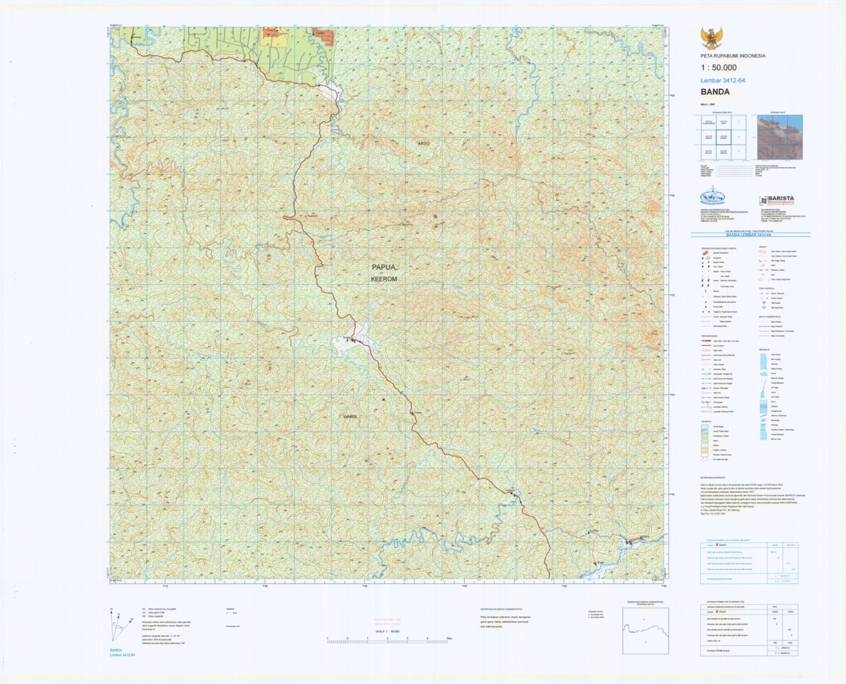 Banda (3313-51) Map by Badan Informasi Geospasial | Avenza Maps