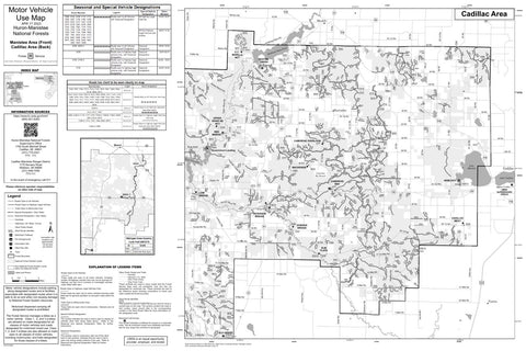 Huron-Manistee NF MVUM Cadillac Manistee East Preview 1