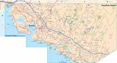 Hawaii Atlas & Gazetteer Honolulu Detail Preview 1
